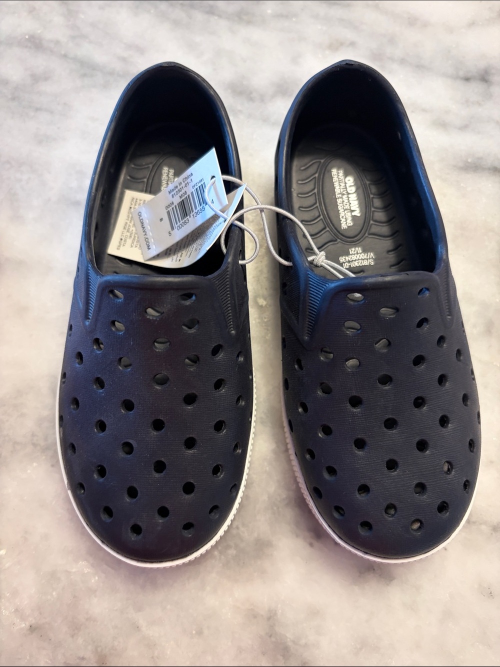 Old Navy Navy Perforated Slip-On Loafers